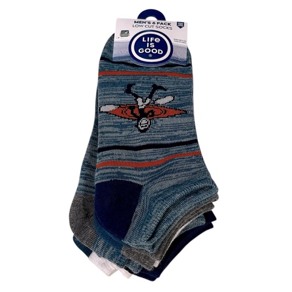 LIFE IS GOOD Men’s Socks Size 6-12.5 / 6 Pairs - Picture 1 of 8